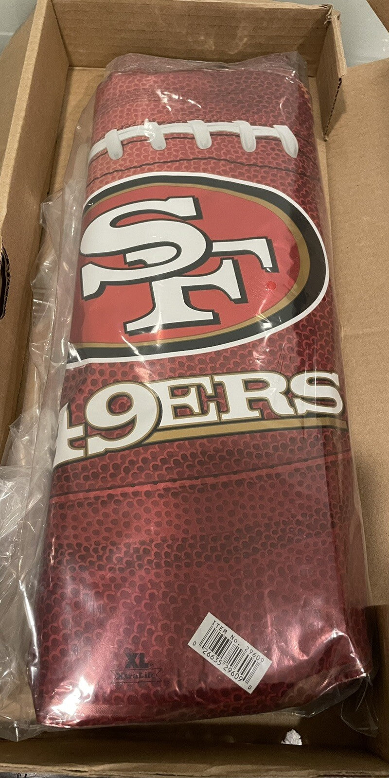 (1) San Francisco 49ers Football Shaped Balloon Foil Anagram 29609 NEW!