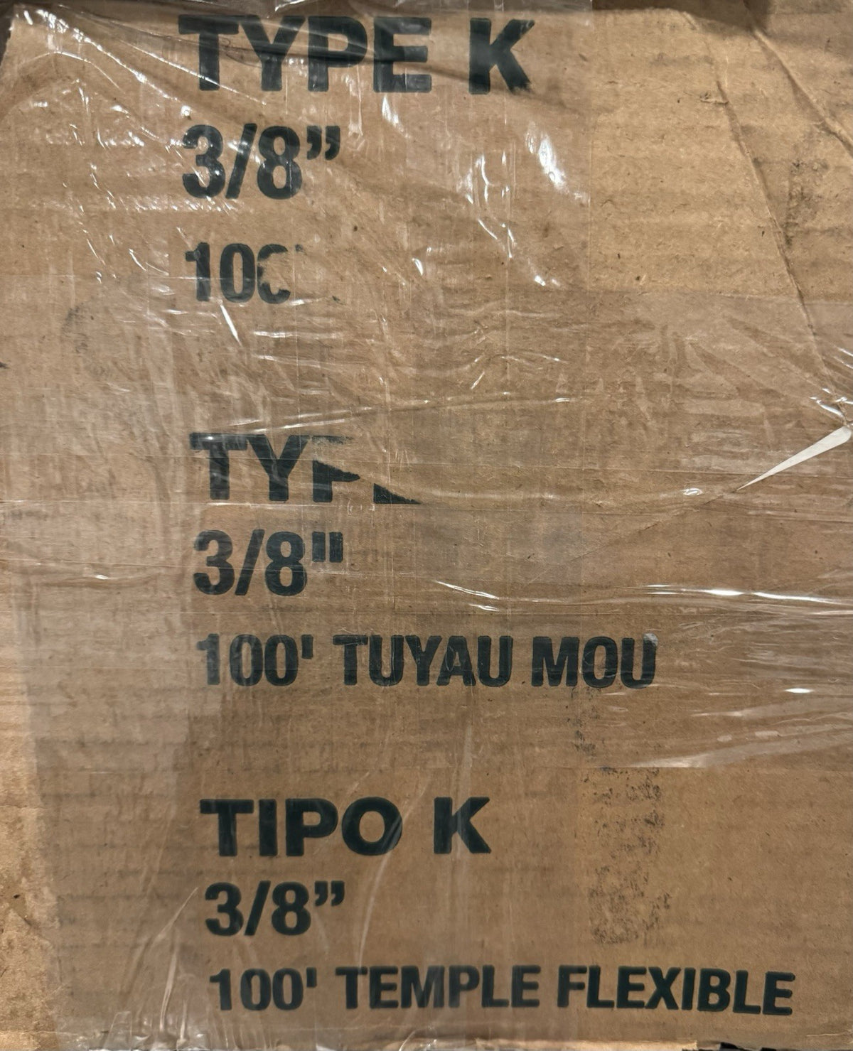 Mueller KS-03100 Streamline 3/8” Copper Soft Coil Tubing Type K 100’ NEW! DENTS!