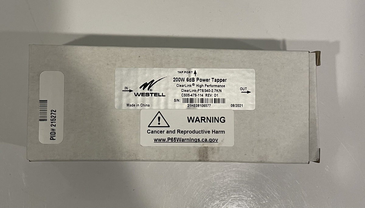 Westell CS05-479-114 Power Tapper 6dB 200W Clearlink-PT6/340-2.7K/N NEW!