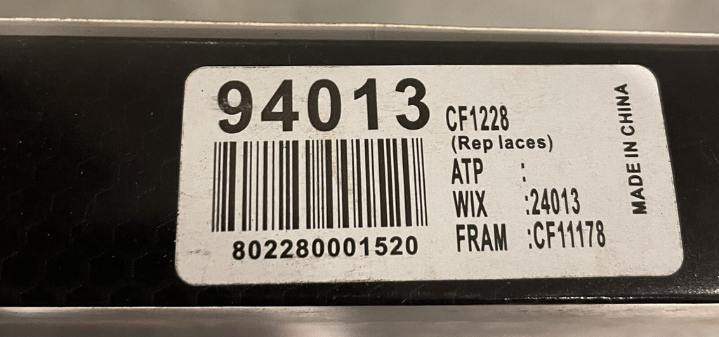 Parts Master 94013 Cabin Air Filter 24013 CF11178 NEW! FREE SHIPPING!