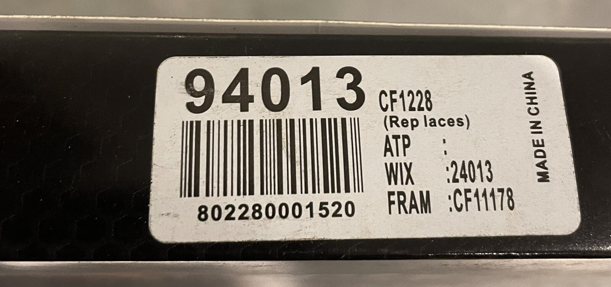 Parts Master 94013 Cabin Air Filter 24013 CF11178 NEW! FREE SHIPPING!