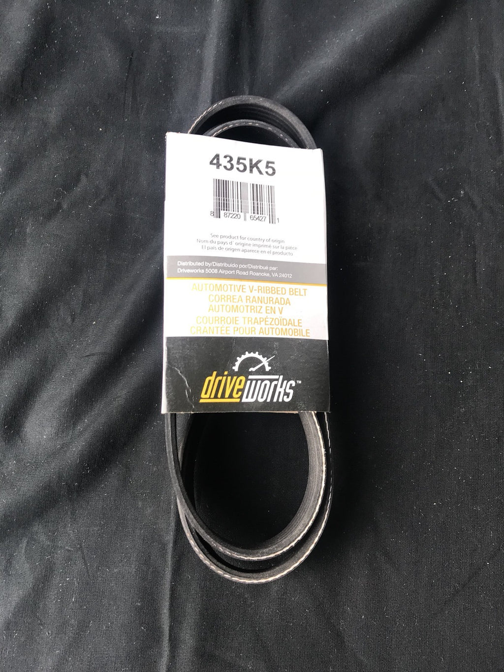 Drive Works 435K5 Automotive V-Ribbed Belt NEW