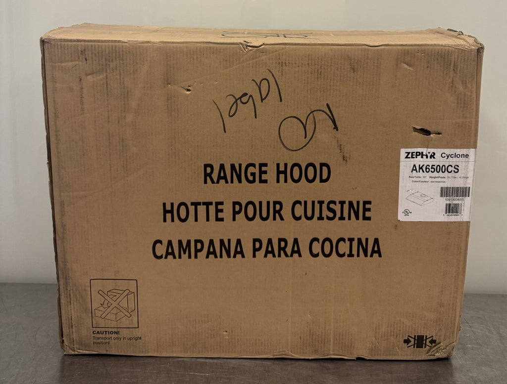 Zephyr AK6500CS Cyclone Range Hood 30” Stainless Steel NEW IN BOX! FREE SHIPPING