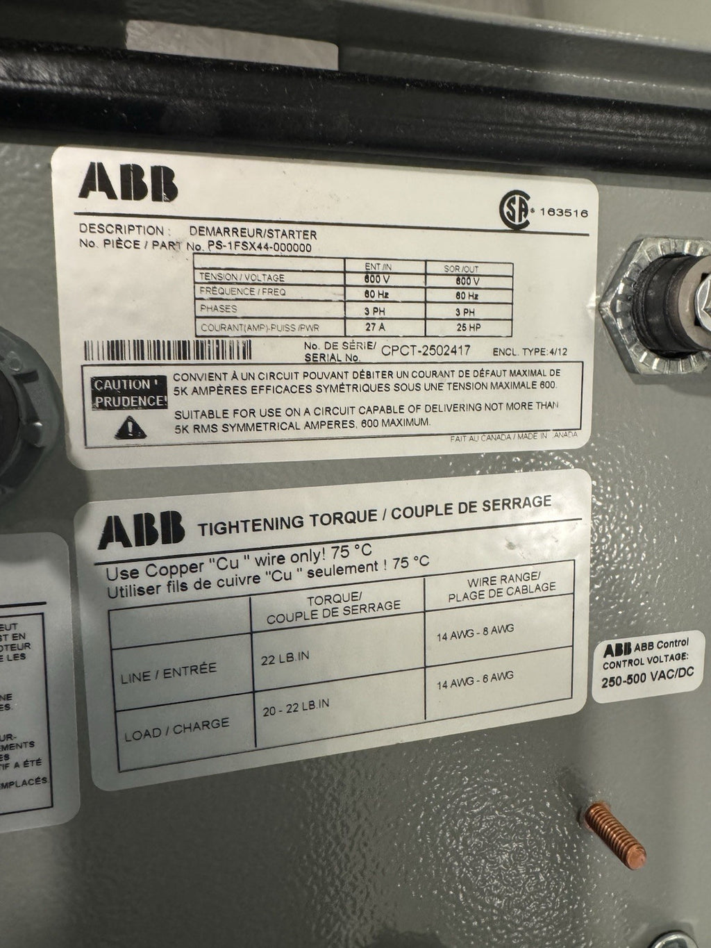 ABB PS-1FSX44-000000 Enclosed Starter AF30-30-00-14 NEW IN BOX! FREE SHIPPING!