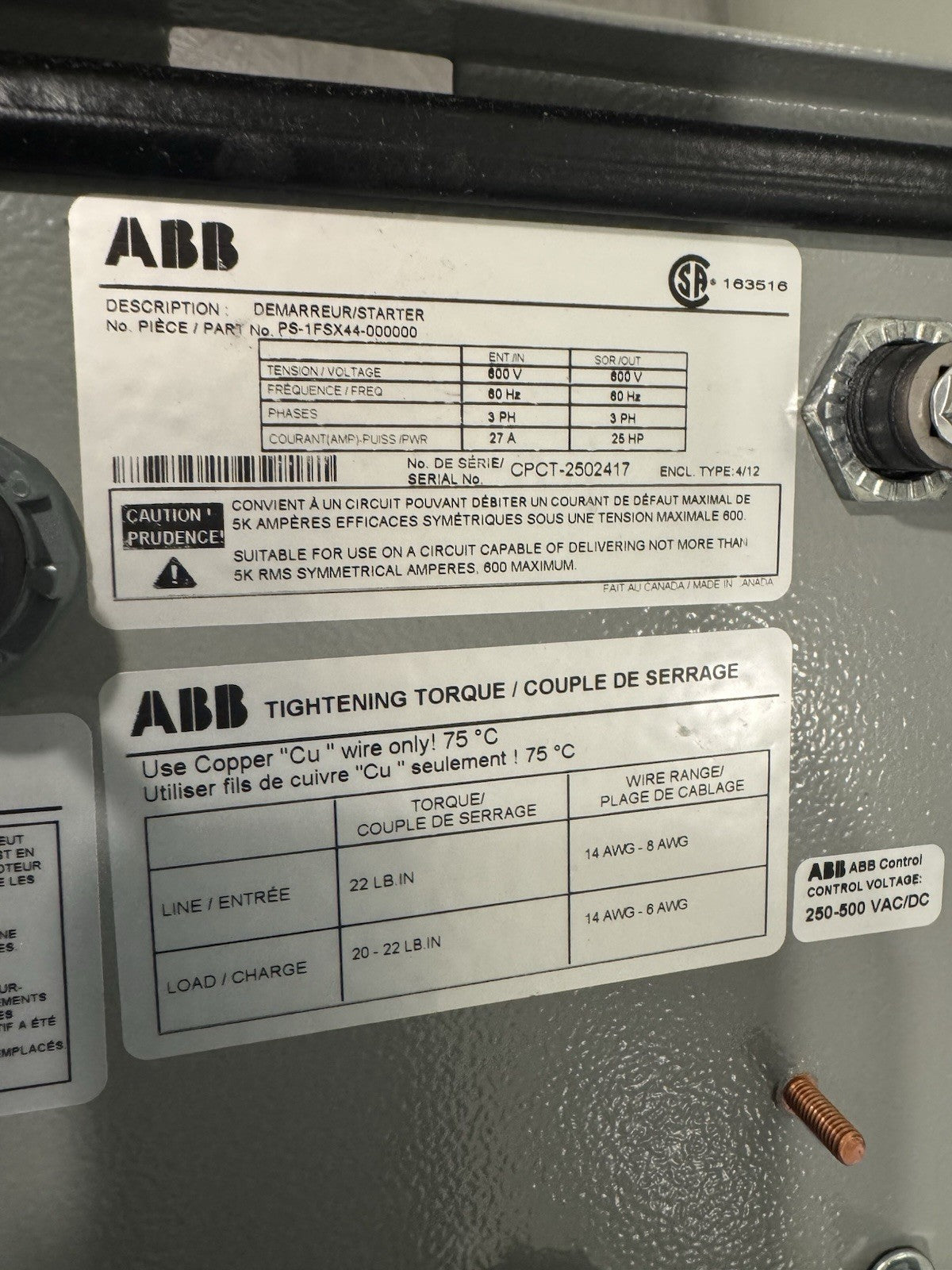 ABB PS-1FSX44-000000 Enclosed Starter AF30-30-00-14 NEW IN BOX! FREE SHIPPING!