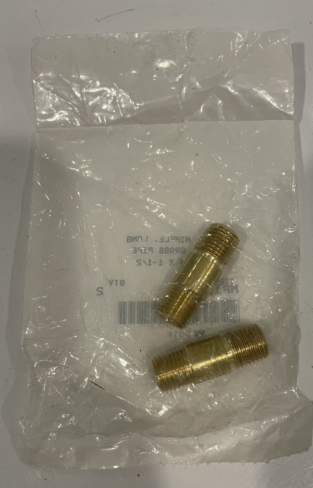 Parker MP11099-1 Brass Pipe Nipple 1/4” X 1-1/2” PACK OF 2 NEW! FREE SHIPPING!