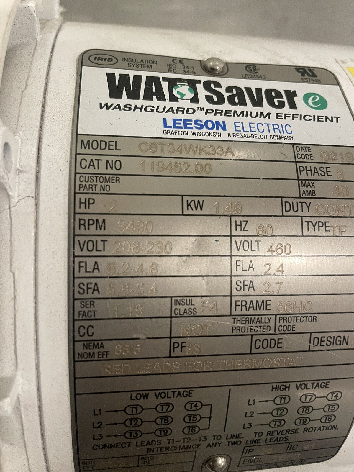 Corcoran 2000D Centrifugal Pump 316SS Stainless C6T34WK33A NEW! FREE SHIPPING!
