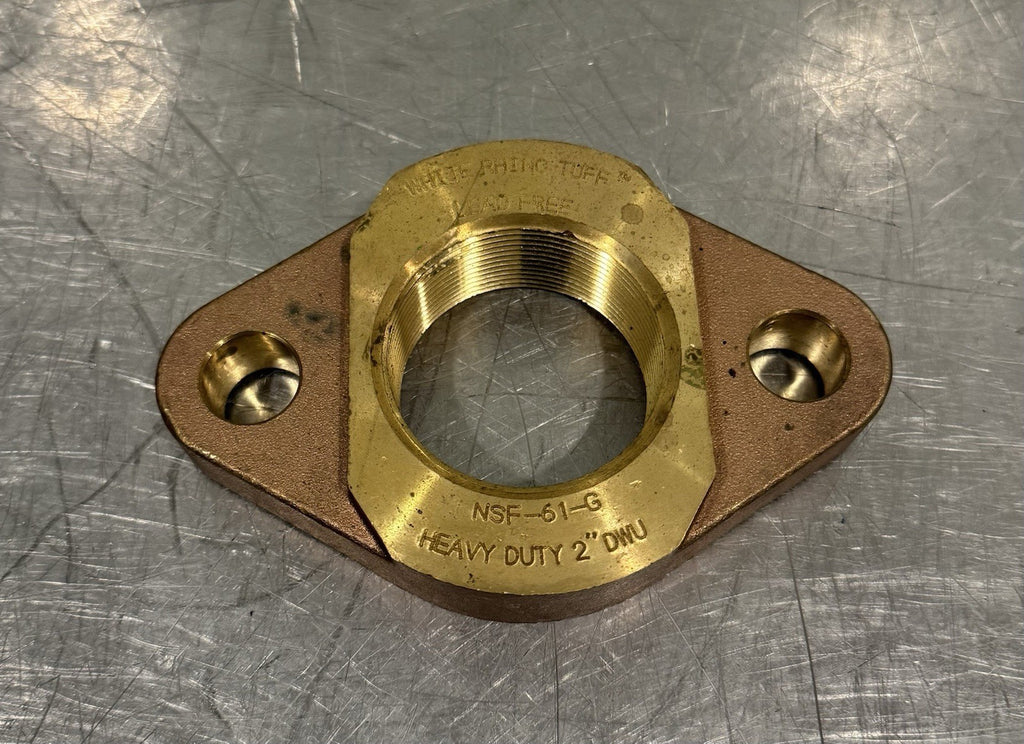 White Rhino Tuff Heavy Duty 2" Bronze Meter Flange DWU NSF-61-G NEW! SHIPS FREE!