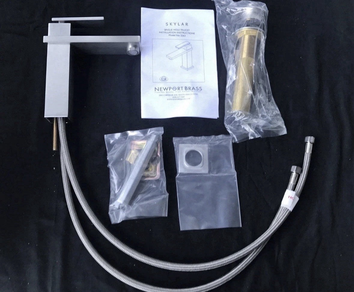 Newport Brass 2563/20 Skylar Stainless Steel Single Hole Lavatory Faucet NEW!