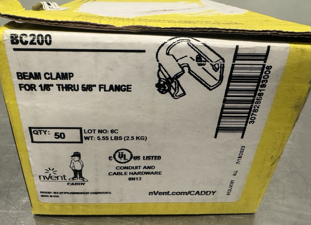 NVent Caddy BC200 Beam Clamp 50 PACK NEW IN BOX! FREE SHIPPING!