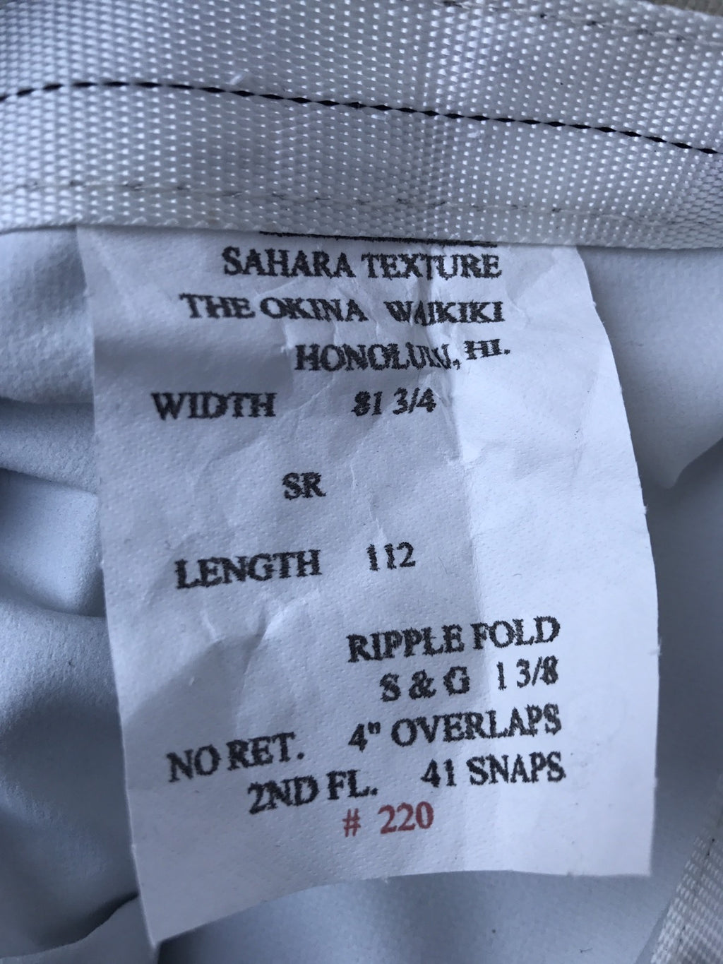 Sahara Texture Ripple Fold Lined Blackout Drapes 81 3/4" X 112" Hotel Quality