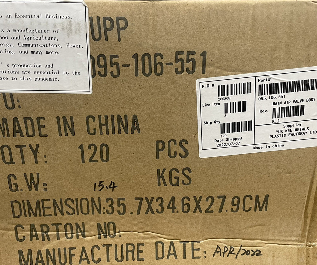 Warren Rupp 095-106-551 Sandpiper Main Air Valve Body S05/07/10 095.106.551 NEW!