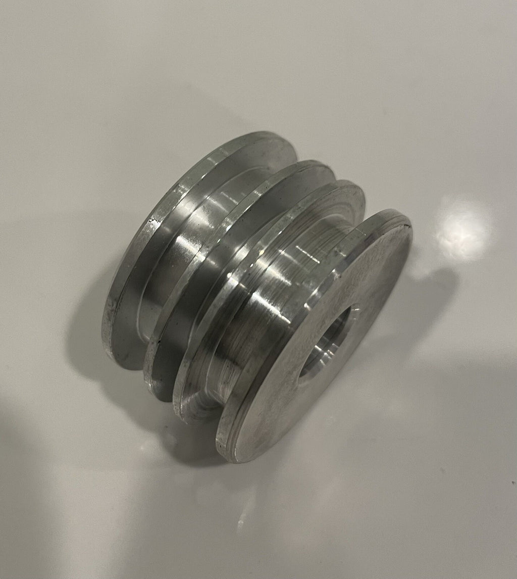 Aluminum Double Groove Threaded Pulley Wheel 1-1/2" NEW! FREE SHIPPING!