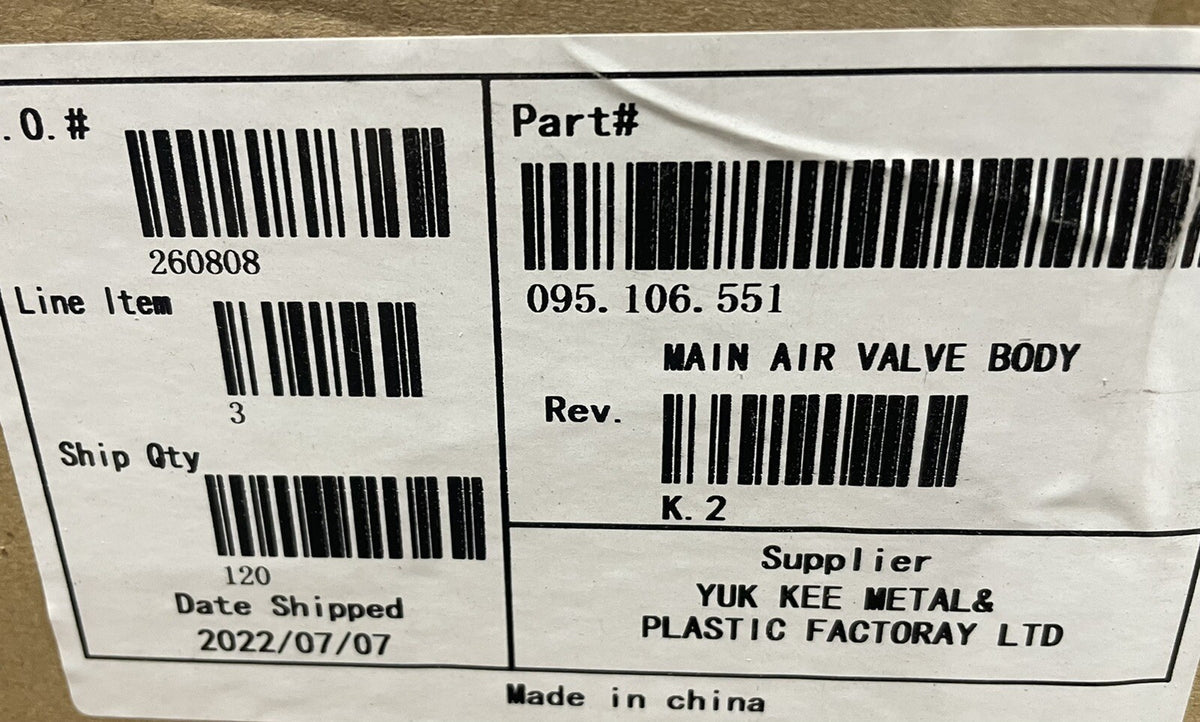 Warren Rupp 095-106-551 Sandpiper Main Air Valve Body S05/07/10 095.106.551 NEW!
