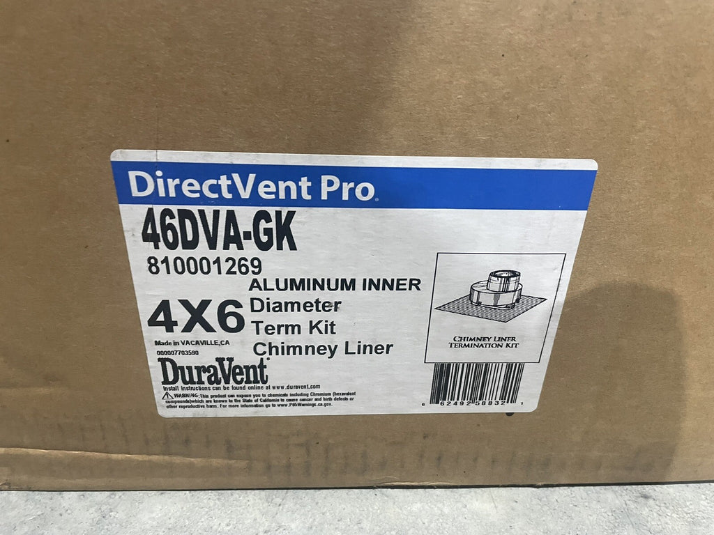 DirectVent Pro 46DVA-GK Chimney Liner Termination Kit 4X6 NEW! FREE SHIPPING!