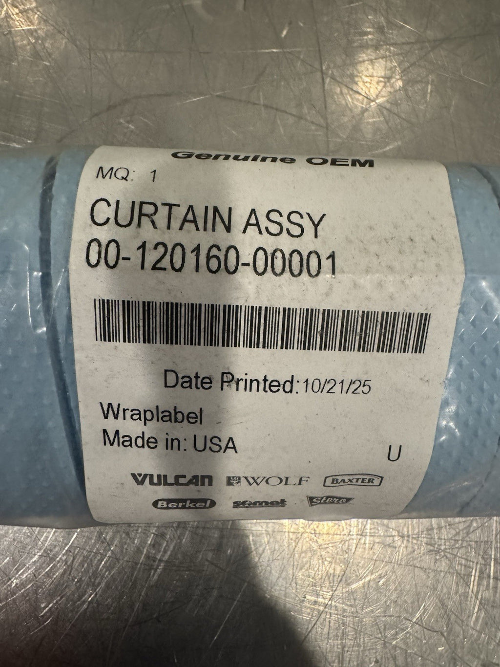 Hobart 00-120160-00001 Splash Curtain Short 11-1/4” x 31-1/2” Genuine NEW!