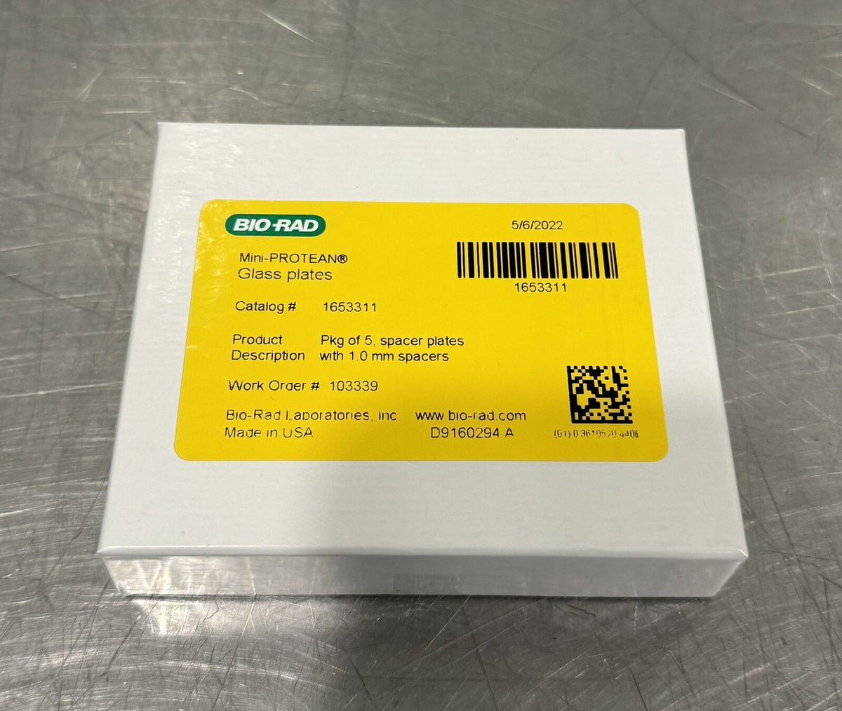 Bio-Rad 1653311 Mini-PROTEAN® Spacer Plates with 1.0 mm space Package Of 5 NEW!