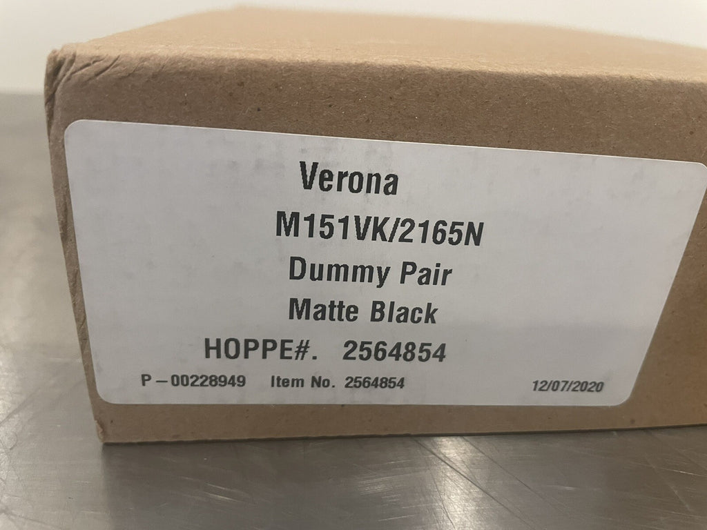 Hoppe Verona M151VK/2165N Non Locking Dummy Pair Matte Black NEW! FREE SHIPPING