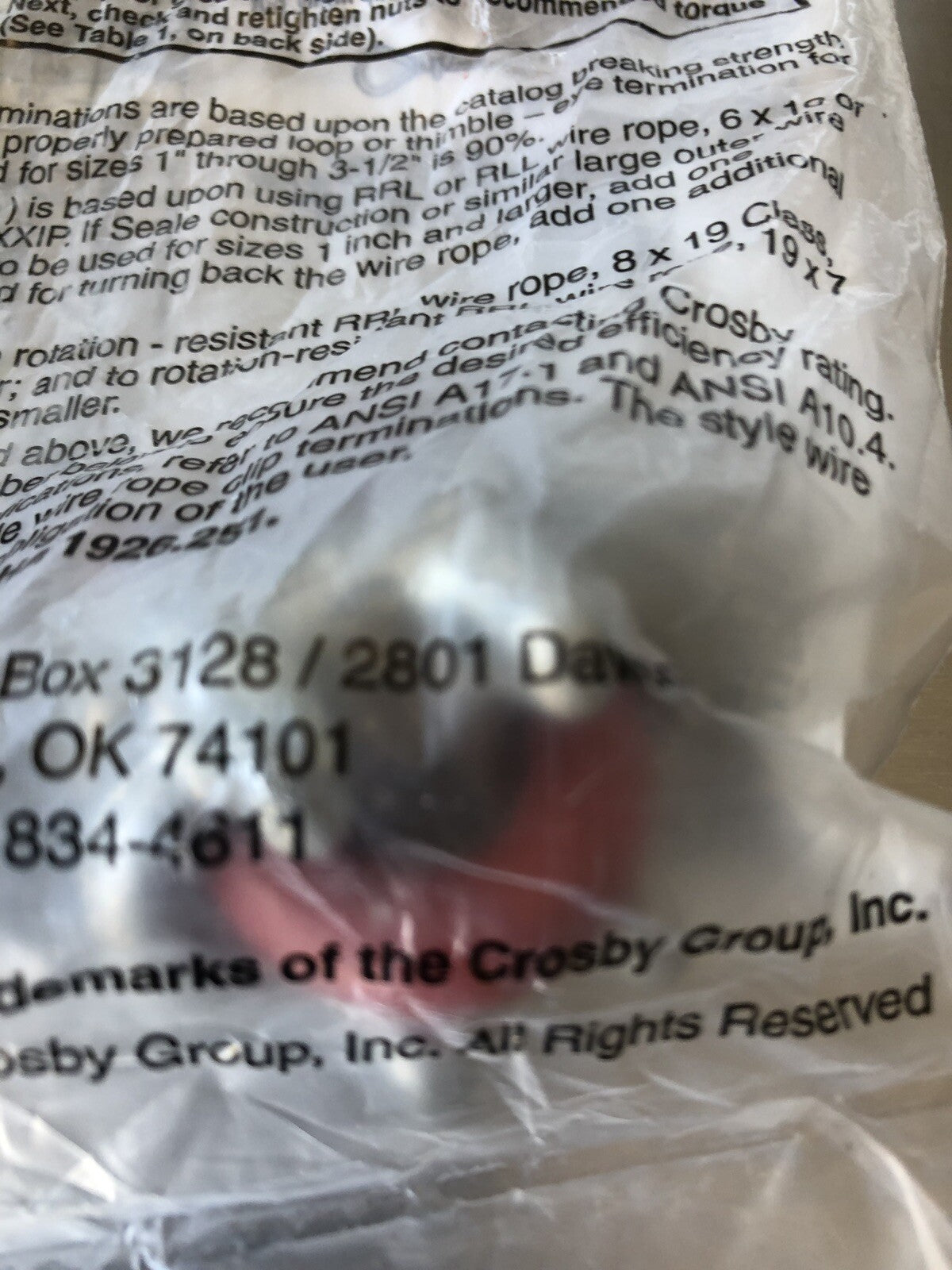 Crosby 2001653 Clips Red U-Bolt CG 5/16 1010079 G-450 NEW!!! SHIPS FREE!!!