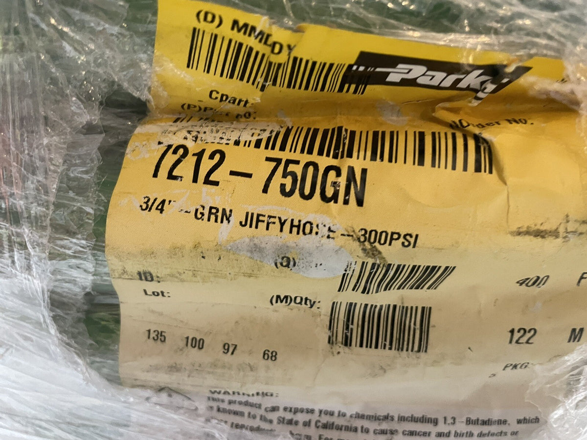 Parker 7212-750GN Jiffy Push On Multipurpose Oil Resistent Hose By The Foot NEW!
