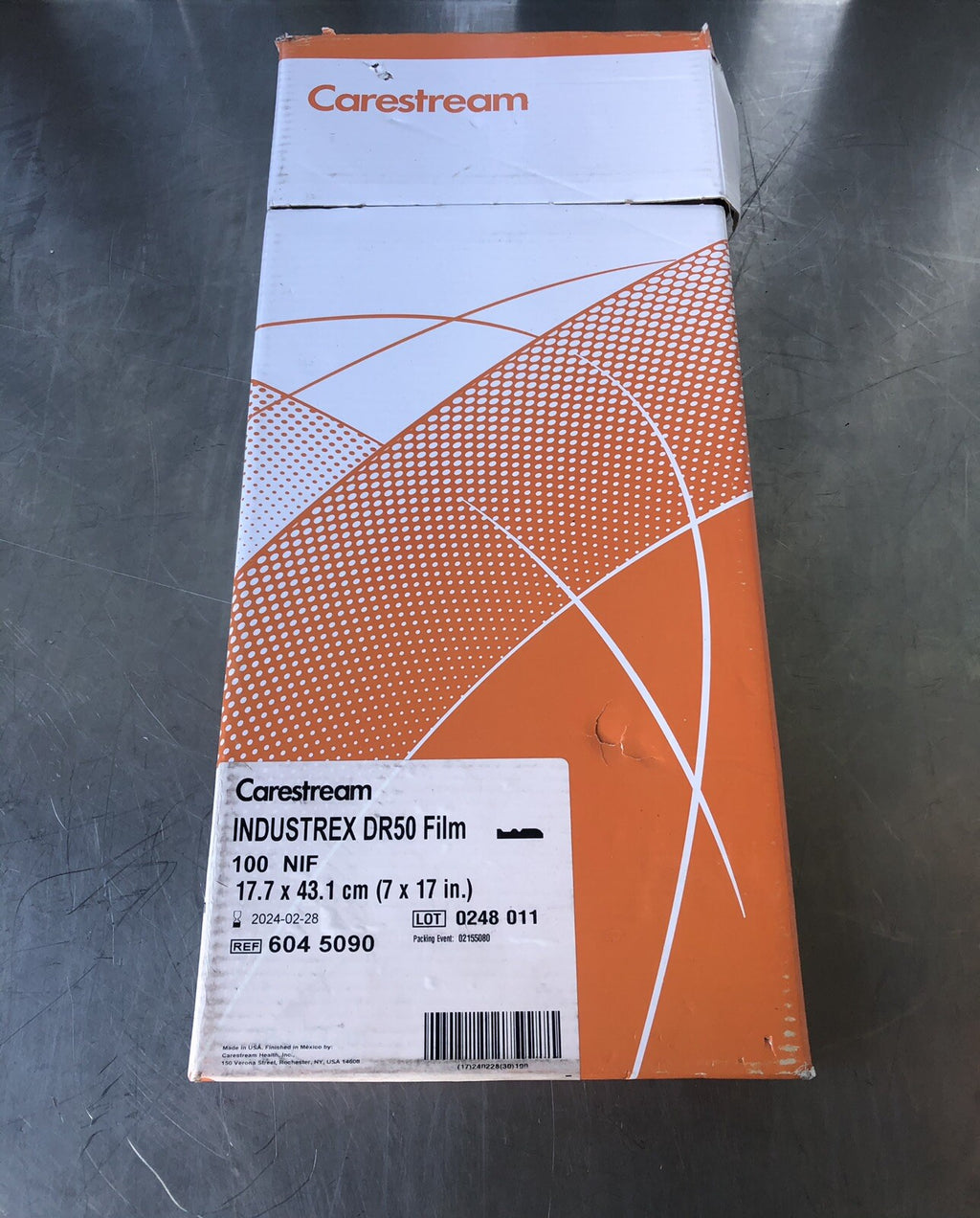 CareStream DR50 Film NIF 7”X17” 100 PACK DR50-05 NEW! FREE SHIPPING!