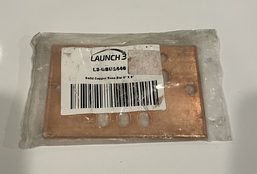 Launch3 L3-GBU1446 Solid Copper Buss Bar 4” X 6” NEW! FREE SHIPPING!