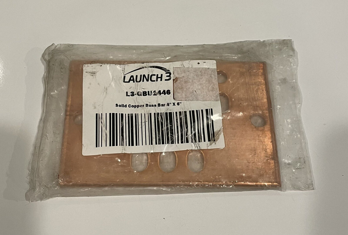 Launch3 L3-GBU1446 Solid Copper Buss Bar 4” X 6” NEW! FREE SHIPPING!