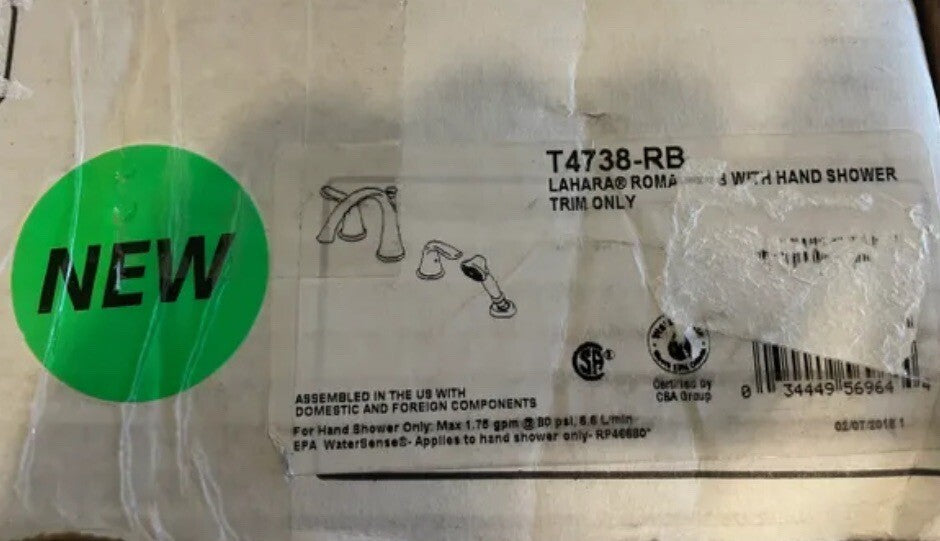 Delta T4738-RB Lahara Roman Tub Trim W/ Handshower Ventian Bronze NEW!!