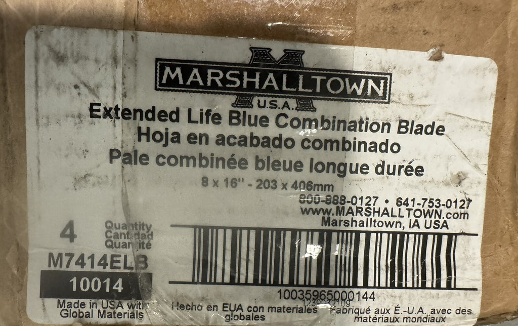 Marshaltown M7414ELB Trowel Blades 4PACK NEW! FREE SHIPPING!