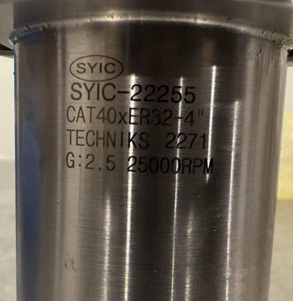Techniks 22255 Collet Chuck CAT40 ER32 4” Taper Shank SYIC-22255 NEW! SHIPS FREE