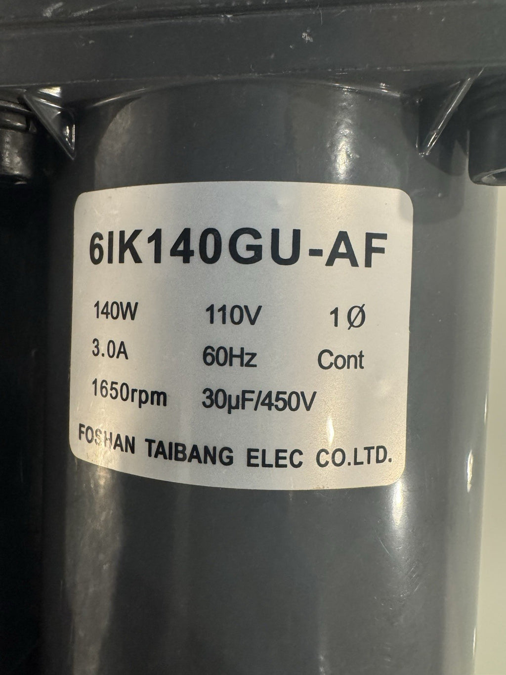 6IK140GU-AF Induction Gearmotor 110V 140W 1650 RPM 3.0A NEW! FREE SHIPPING!