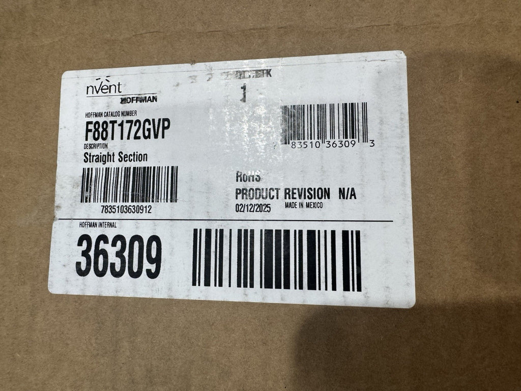 Nvent Hoffman F88T172GVP Wireway Lay-In Straight Section NEW IN BOX! SHIPS FREE!