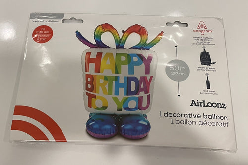 (1) Airloonz Large Birthday Present Foil Balloon Anagram 42829 NEW! SHIPS FREE!