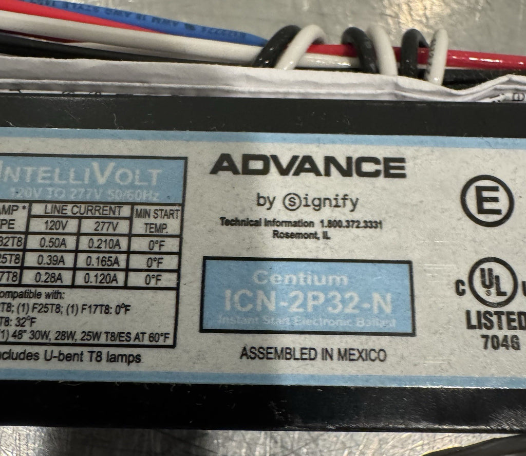Advance ICN-2P32-N Fluorescent Ballast Instant Start PACK OF 2 NEW! SHIPS FREE!