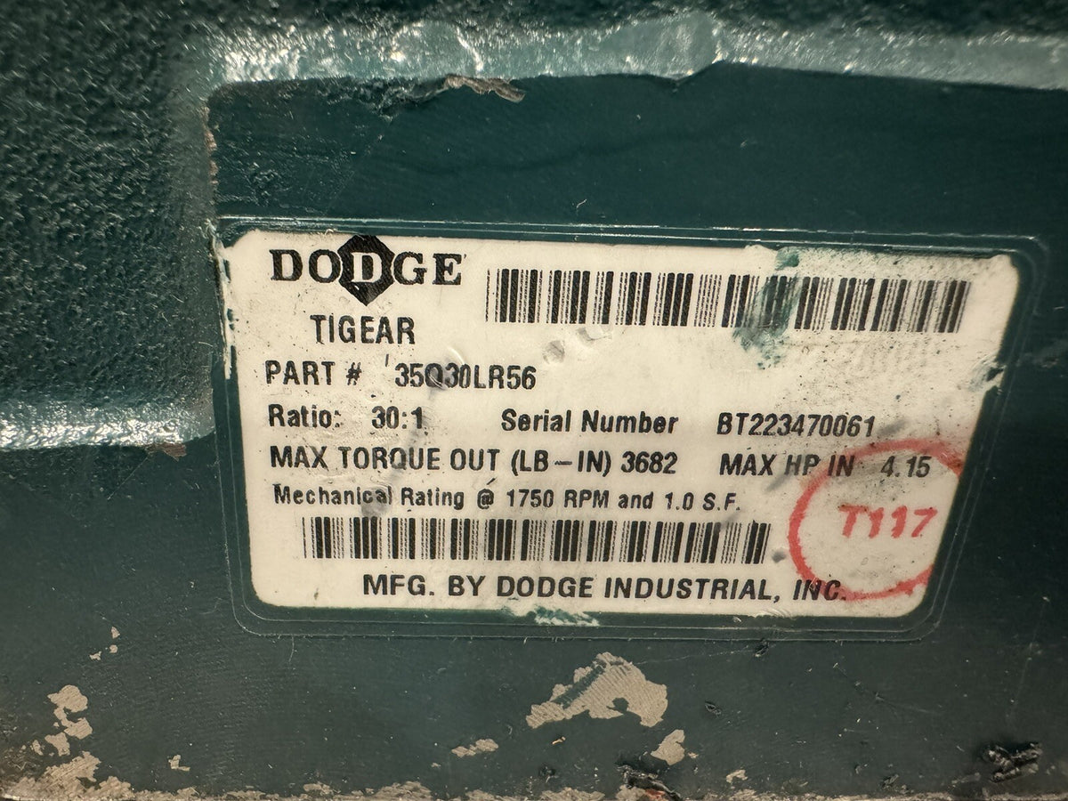 Dodge 35Q30LR56 Worm Gear Reducer Tigear2 NEW! FREE SHIPPING!