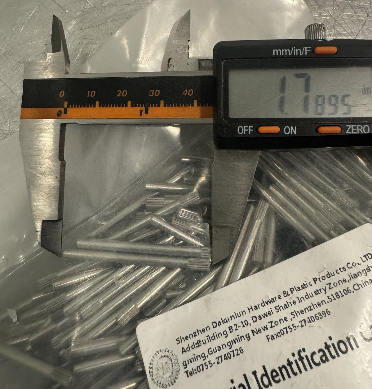 WCT303 Knurled Pin 1000PK 3.175 44.45 NEW! FREE SHIPPING!