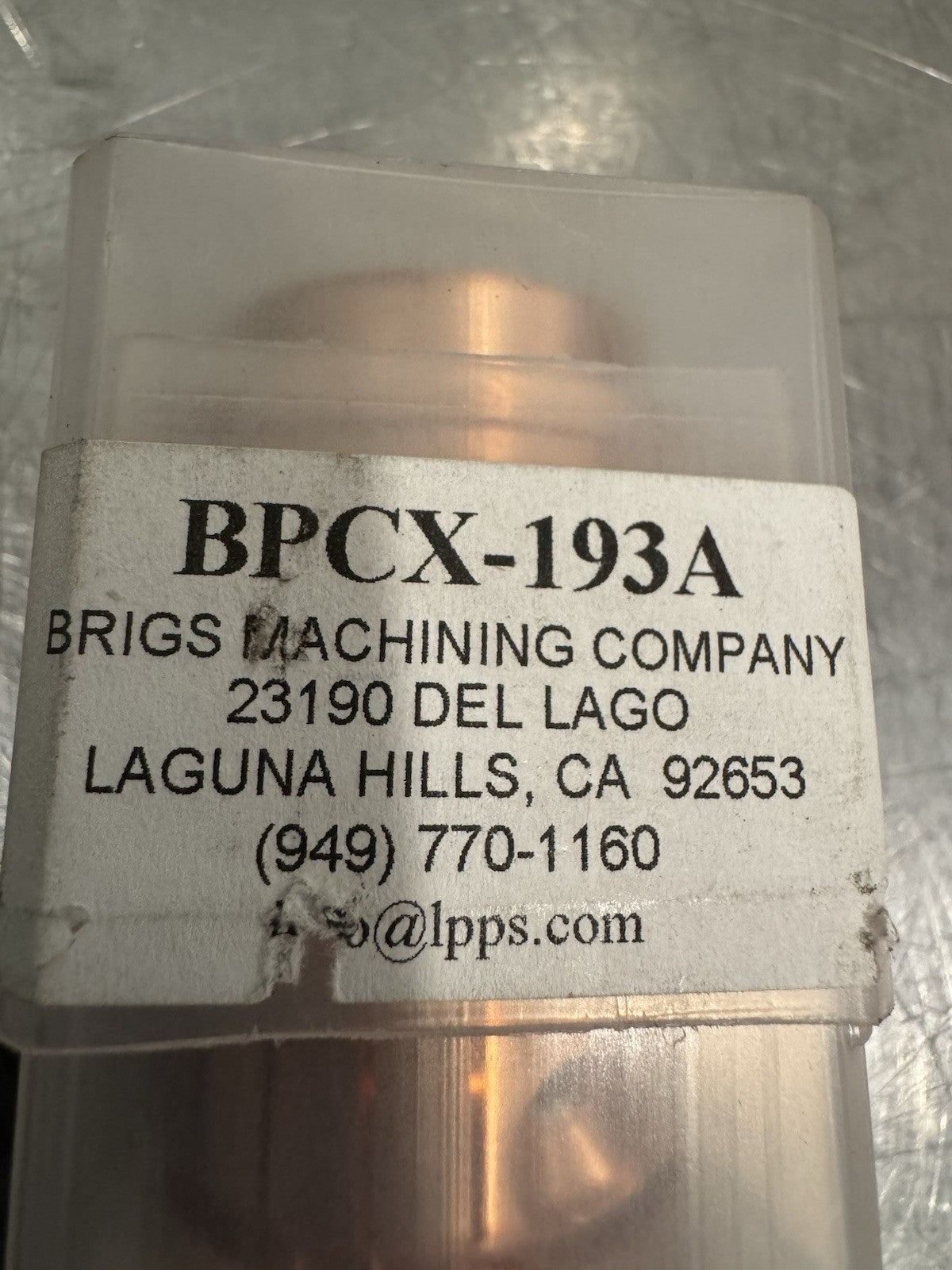 BPCX-193A Nozzle Brigs Machining Company NEW! FREE SHIPPING!