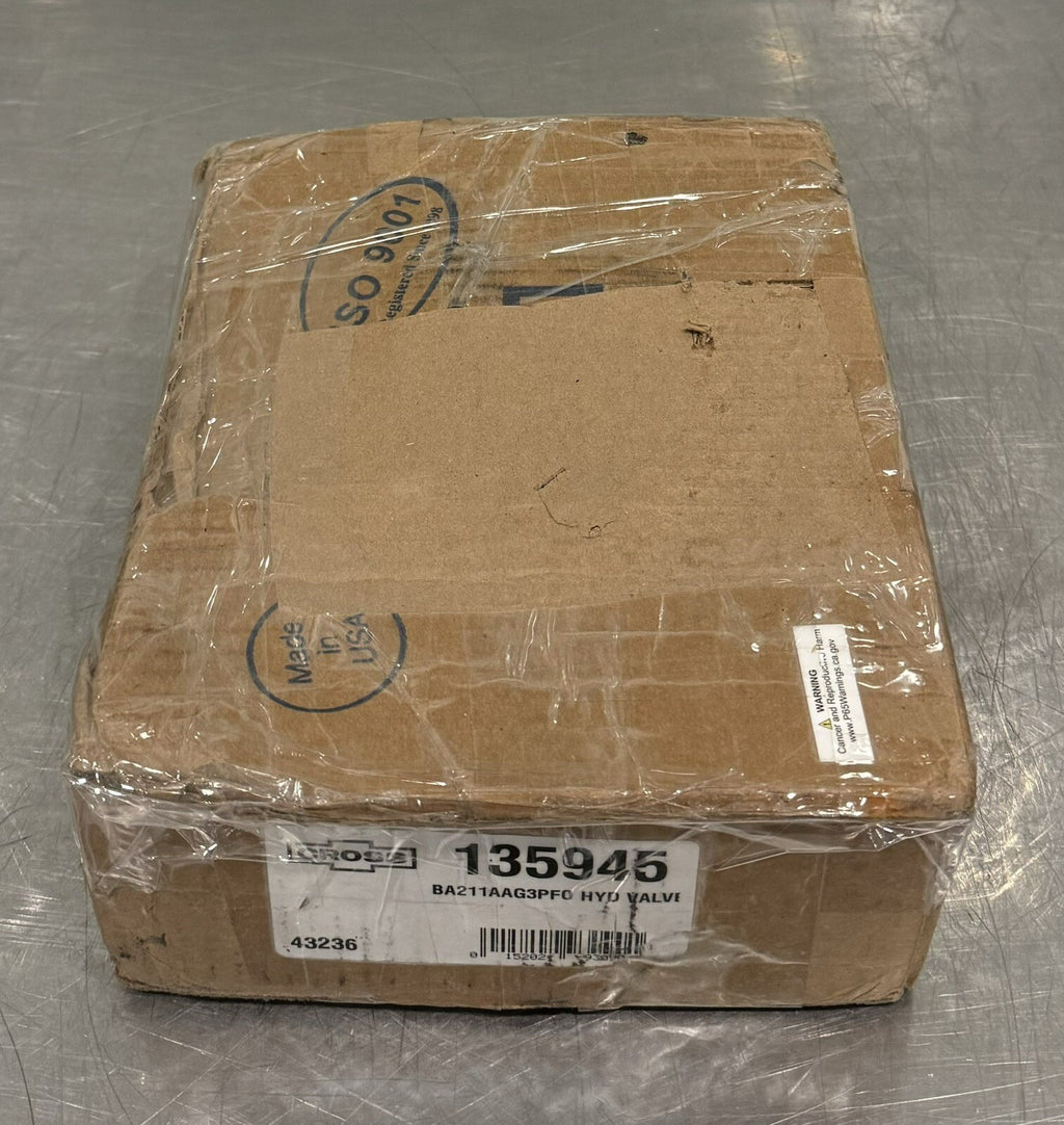 Cross Mfg 135945 Hydraulic Valve Assy BA211AAG3PF0 NEW IN BOX! FREE SHIPPING!