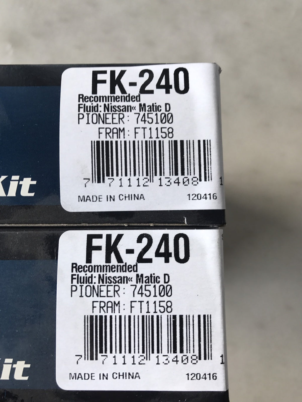 Power Torque FK-240 Automatic Transmission Filter Kit Pack Of 2 FK240 NEW IN BOX