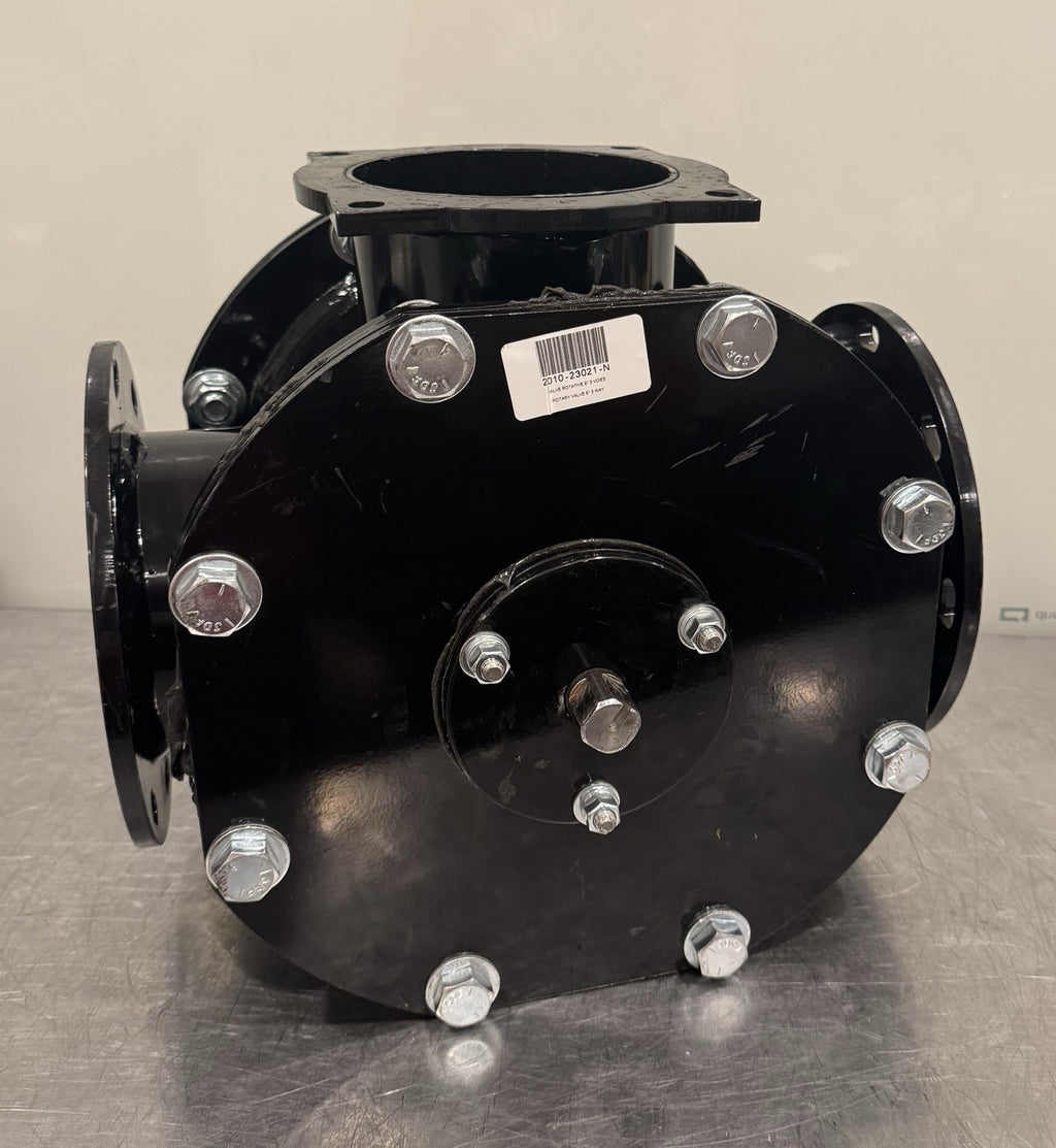 2010-23021-N 3-Way Flanged Rotary Valve 6" NEW! FREE SHIPPING!