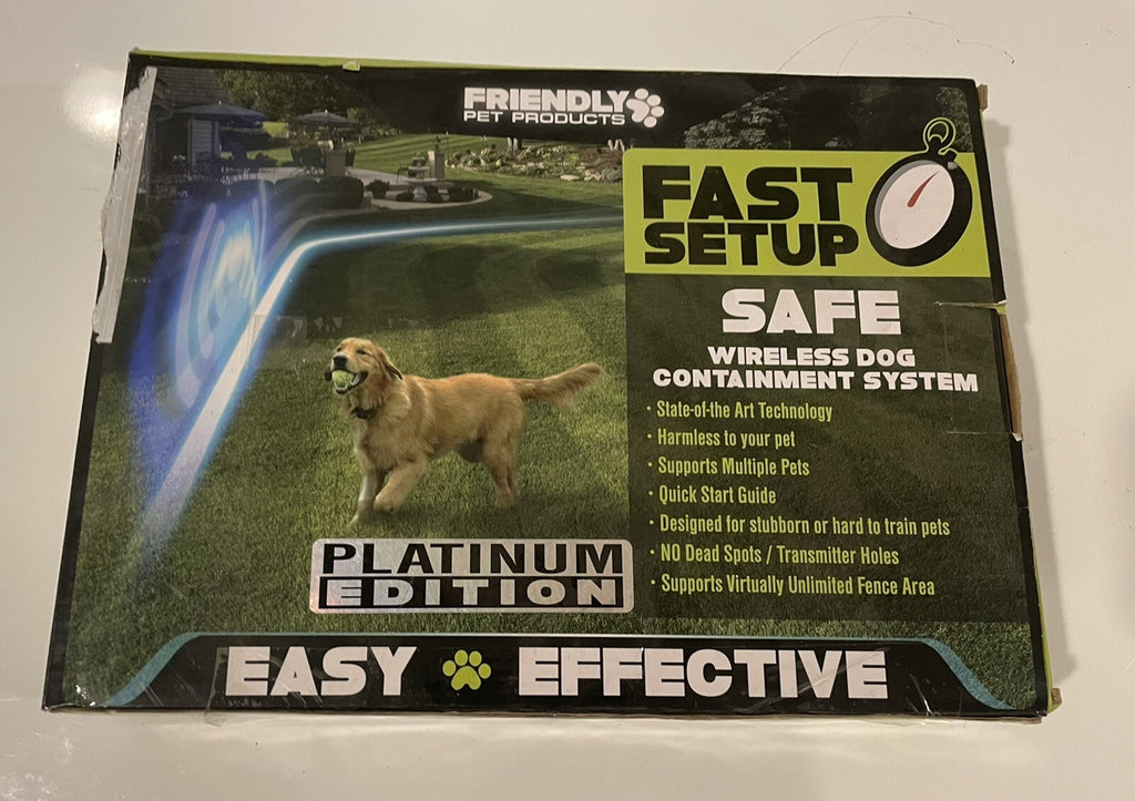 Friendly Pet Products Wireless Dog Containment System Platinum Edition NEW!