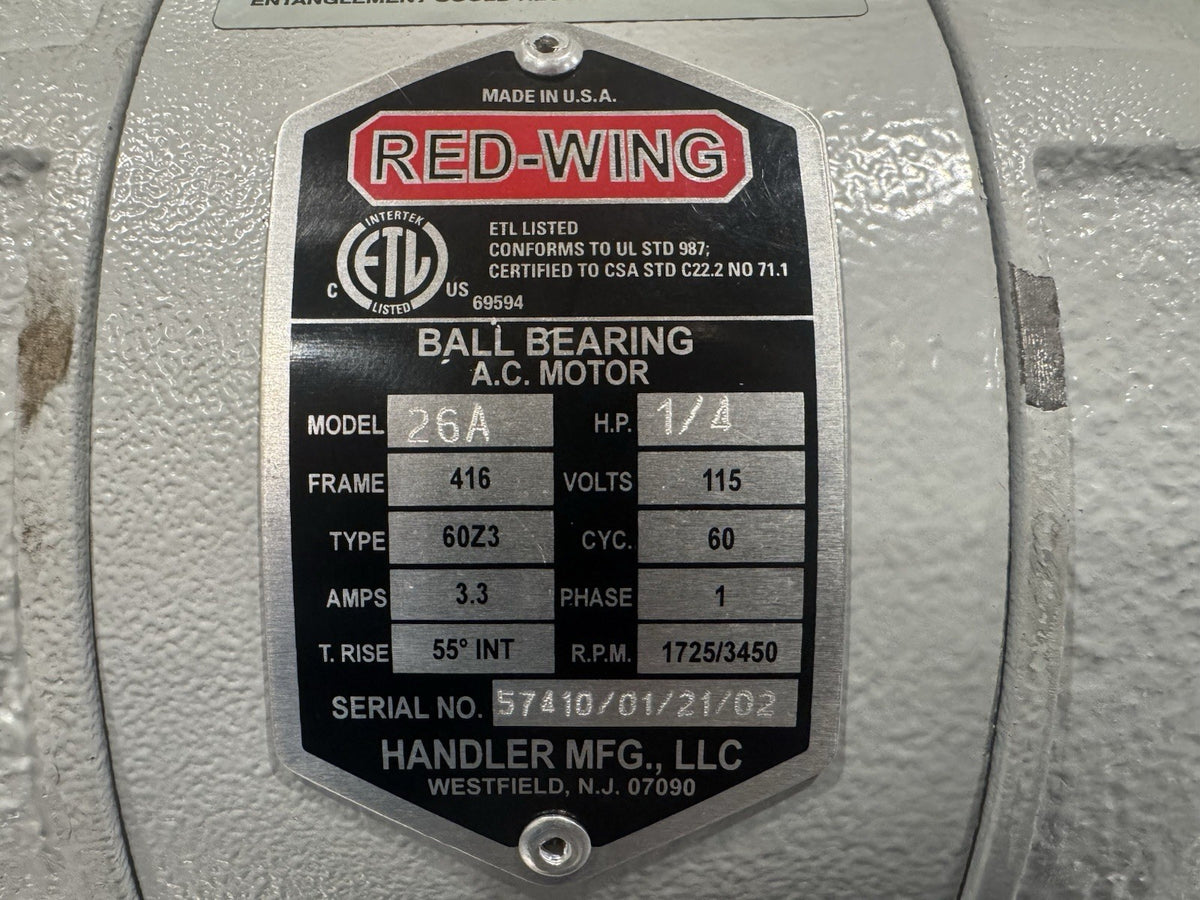 Handler Red Wing 26A Wing Lathe 1/4 HP 115V NEW! FREE SHIPPING!