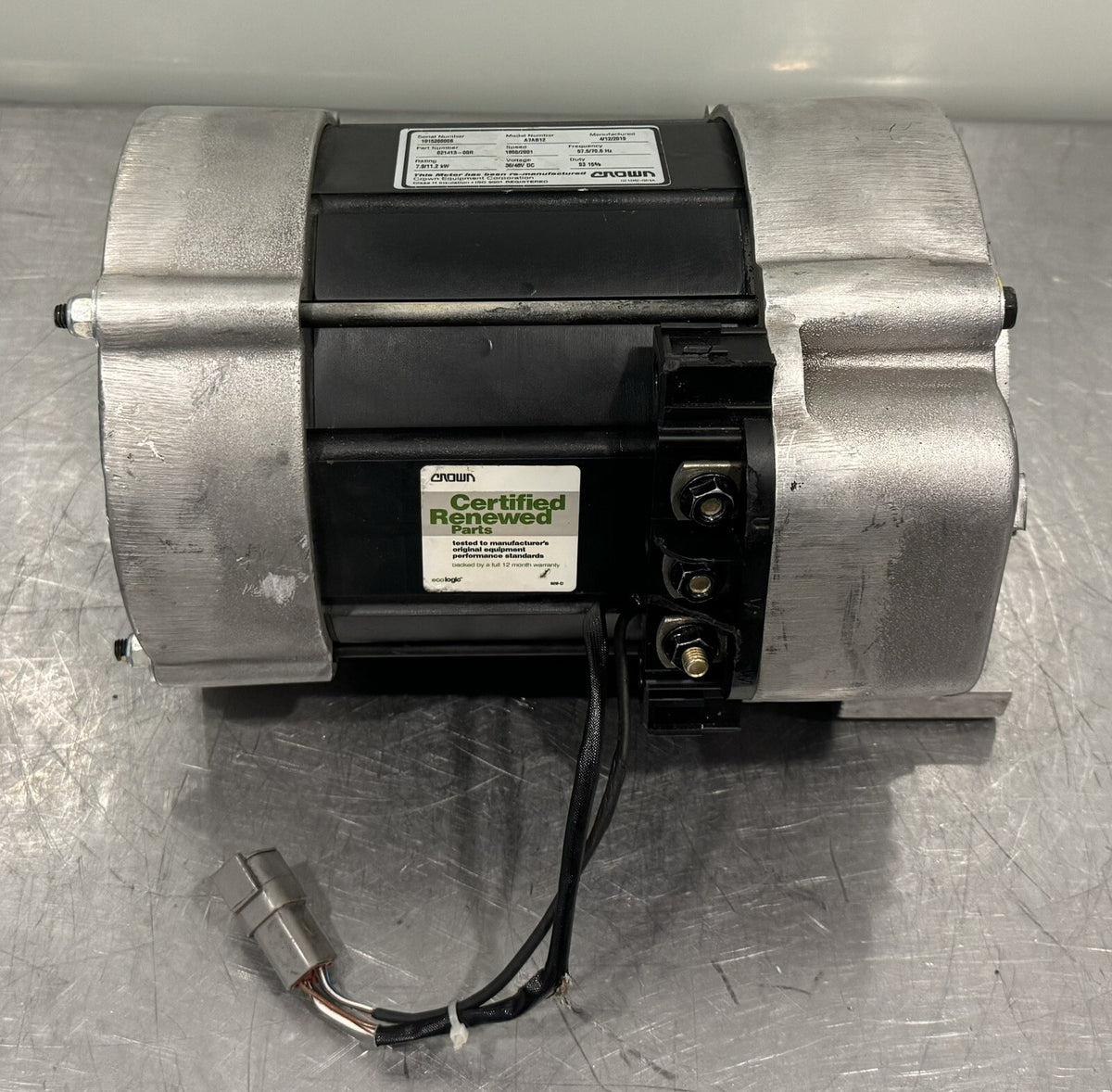 Crown 021413-00R Forklift Motor 36/48V DC A7AB12 NEW! FREE SHIPPING!