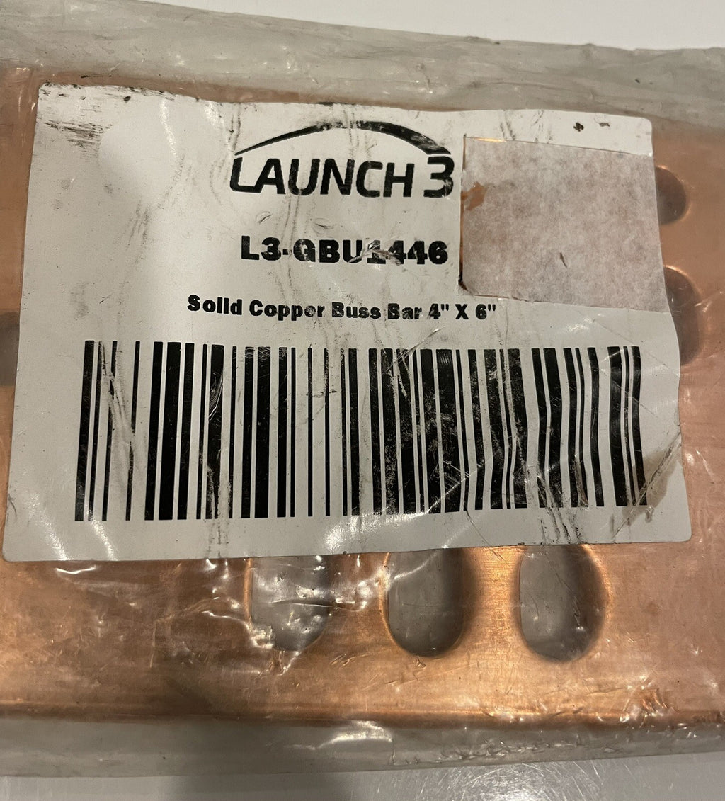 Launch3 L3-GBU1446 Solid Copper Buss Bar 4” X 6” NEW! FREE SHIPPING!