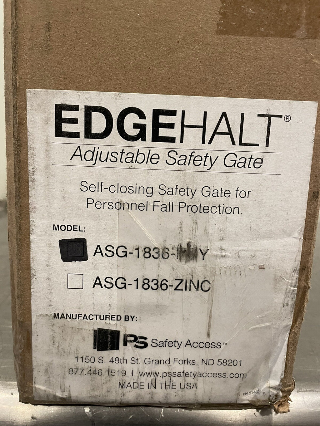 PS Industries ASG-1836-PCY Edgehalt Adjustable Safety Gate NEW! FREE SHIPPING!