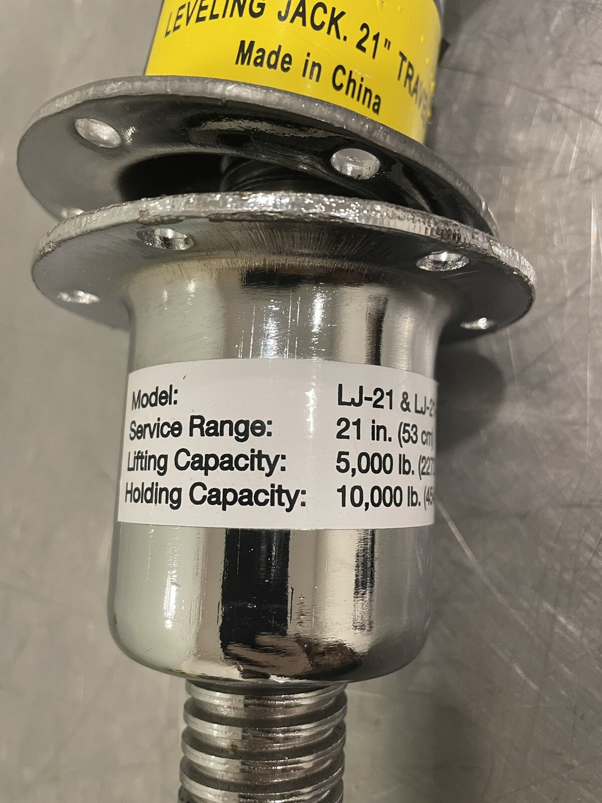 LJ-21 Leveling Jack 21” Range 5000 Lb Lift 10,000 Lb Hold NEW! FREE SHIPPING