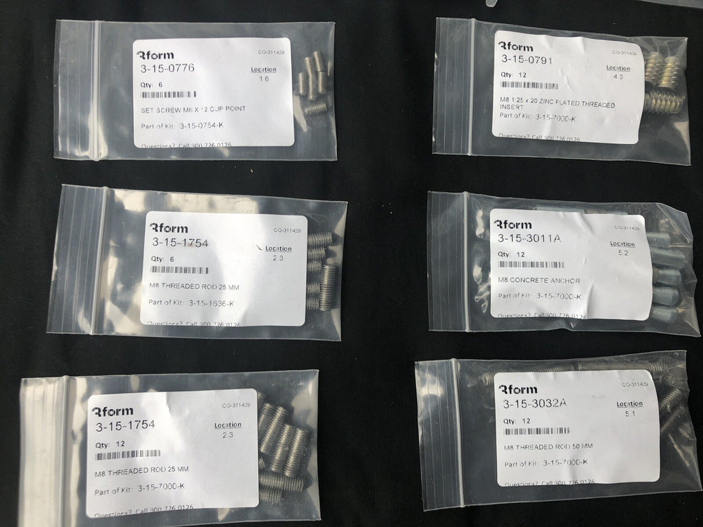 3Form SimpleSpec 200.08 Partition Hanging Kit NEW NO PARTITION INCLUDED