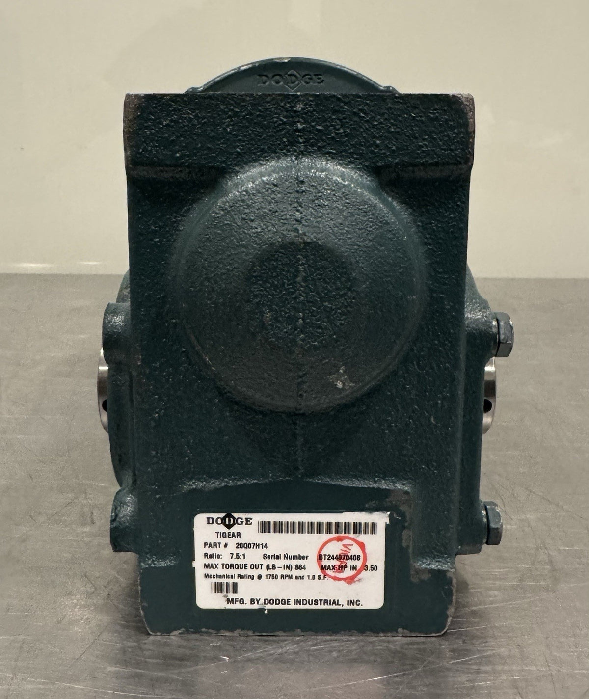Dodge 20Q07H14 Tigear2 Worm Gear Reducer 7.5:1 Ration NEW! FREE SHIPPING!