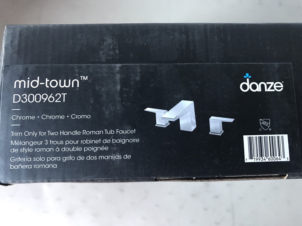 Danze D300962T Mid-Town Roman Tub Faucet Trim Chrome NEW