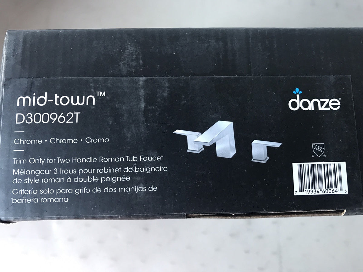 Danze D300962T Mid-Town Roman Tub Faucet Trim Chrome NEW